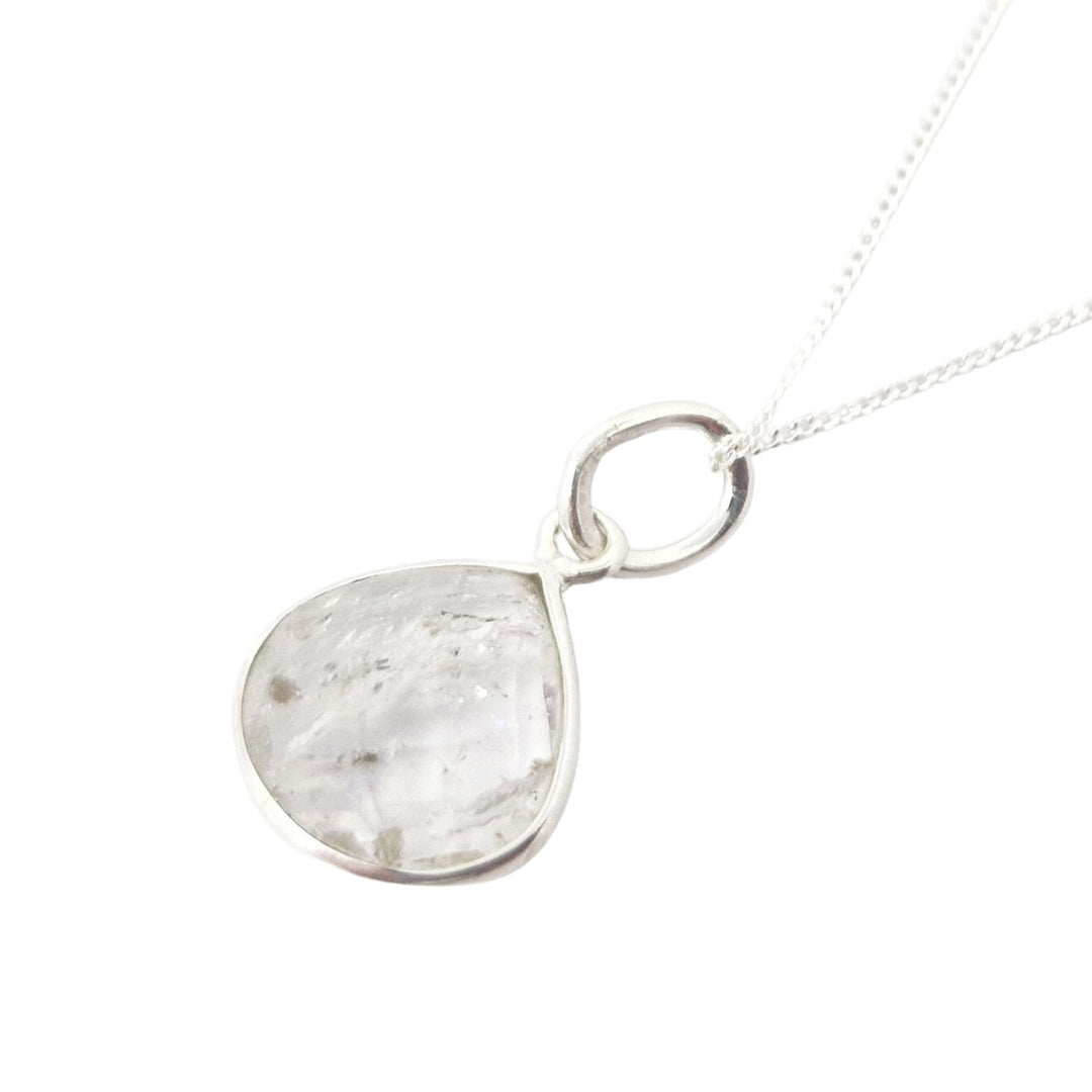 Herkimer Diamond April Birthstone Crystal Sterling Silver Necklace