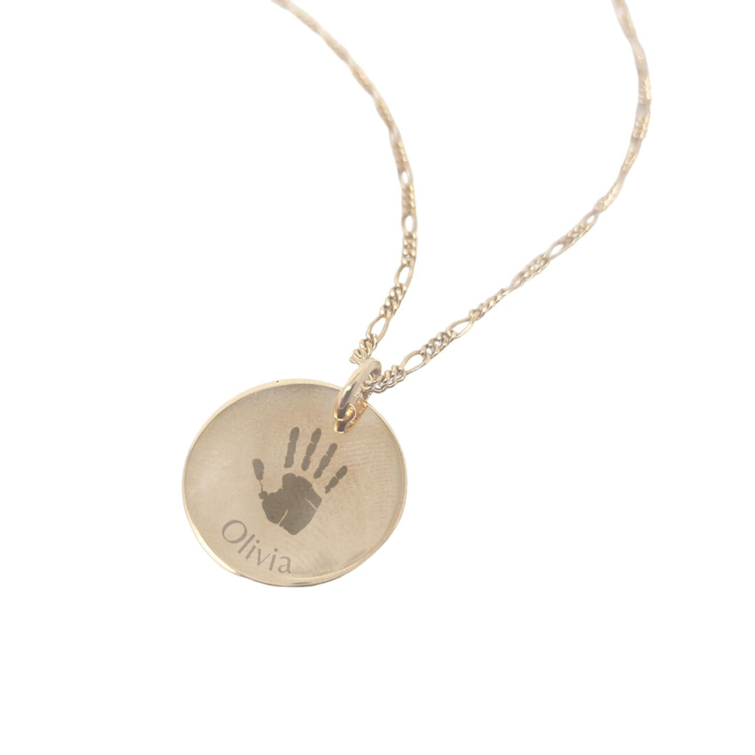 18ct Gold Vermeil Actual Handprint Necklace