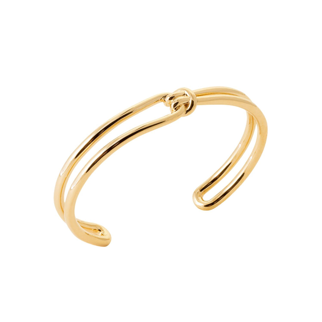 Gold Vermeil Crossover Open Tie The Knot Bangle