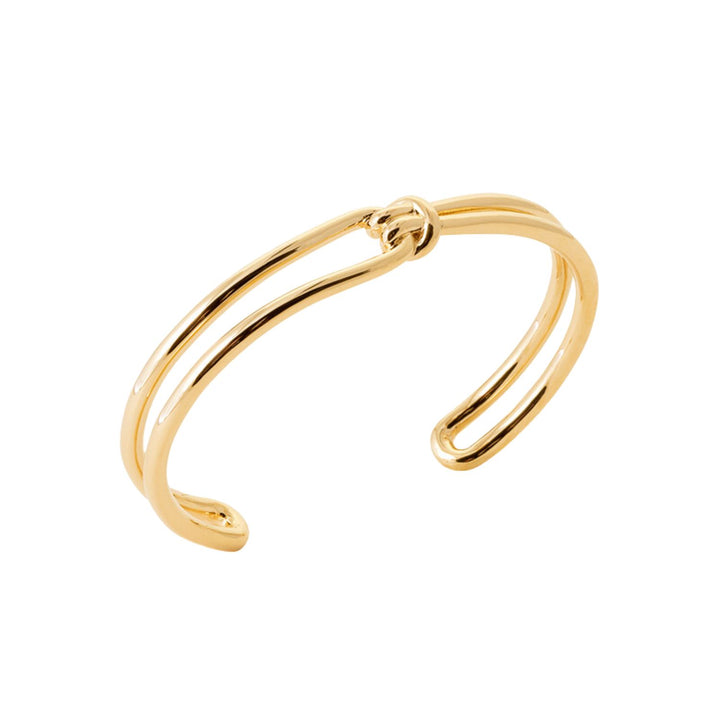 Gold Vermeil Crossover Open Tie The Knot Bangle