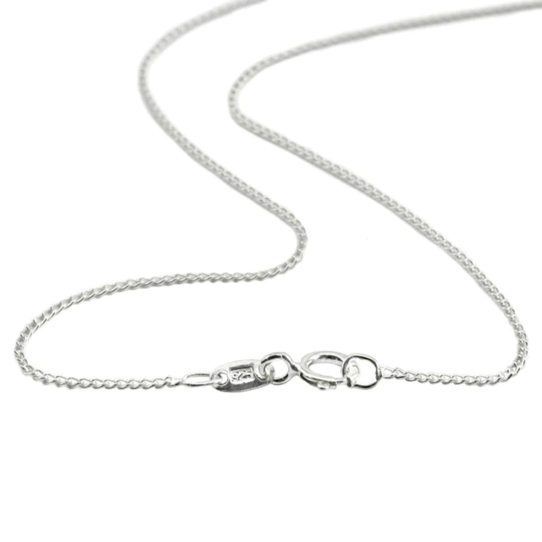 925 Sterling Silver Curb Chain With Spring Clasp