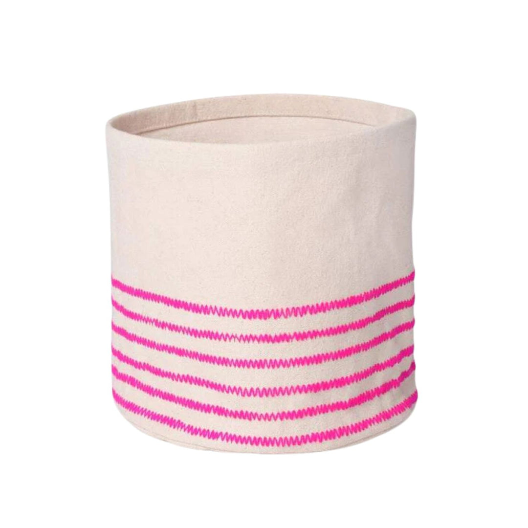 Small Bright Pink Acrylic Laundry Storage Basket