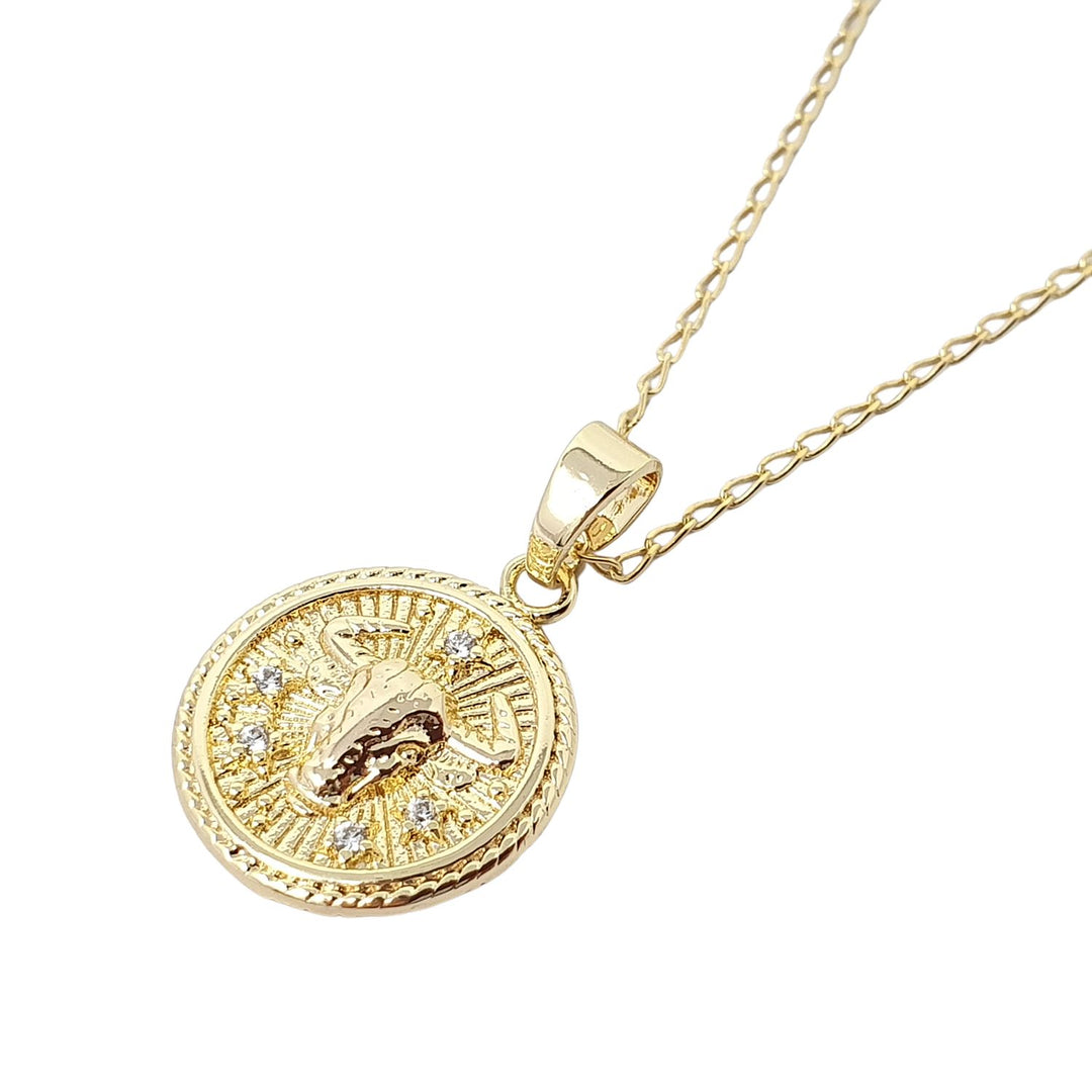 Taurus Gold Plated Zodiac Astrology Pendant Charm Necklace