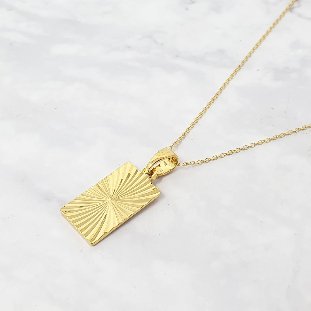 18ct Gold Vermeil Bar Pendant Necklace