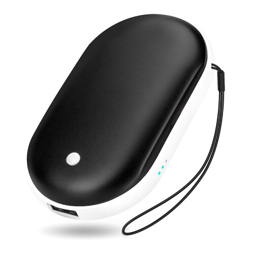 Winter Mini Hand Warmer with 2400mAh USB Rechargeable Power Black