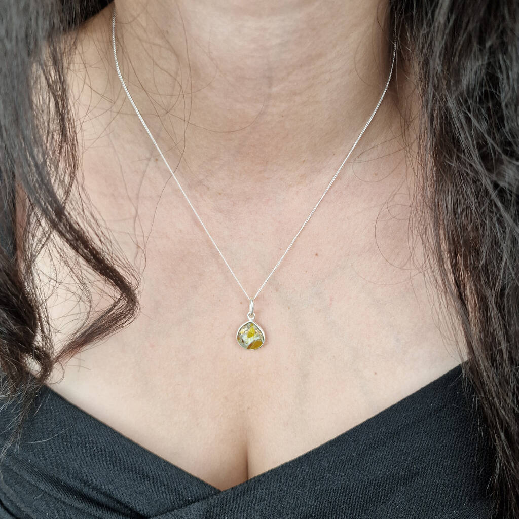 Silver sales citrine necklace