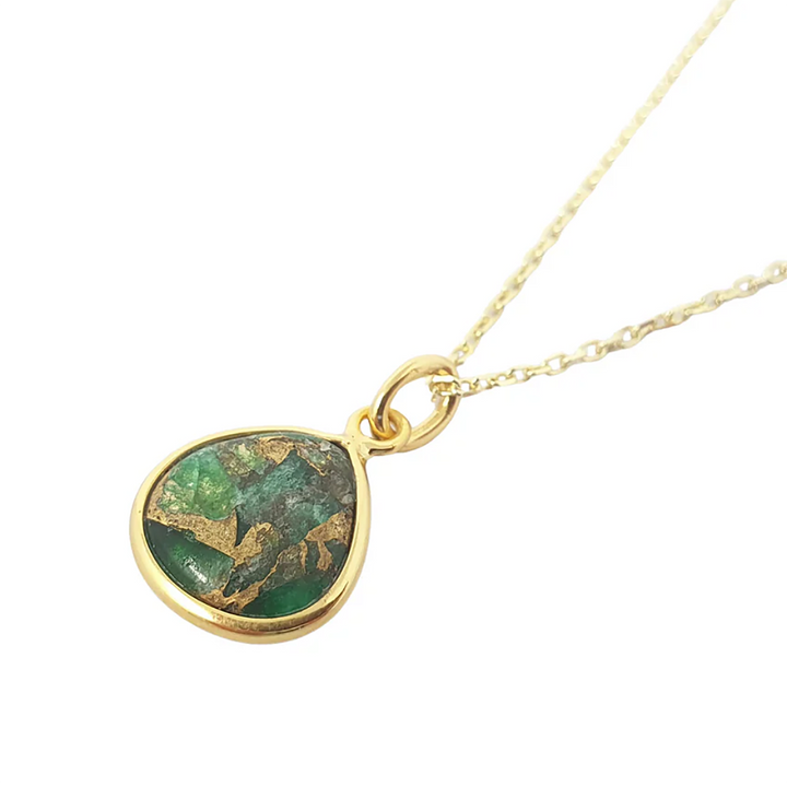 Emerald May Birthstone Minimalist Gold Plated Necklace