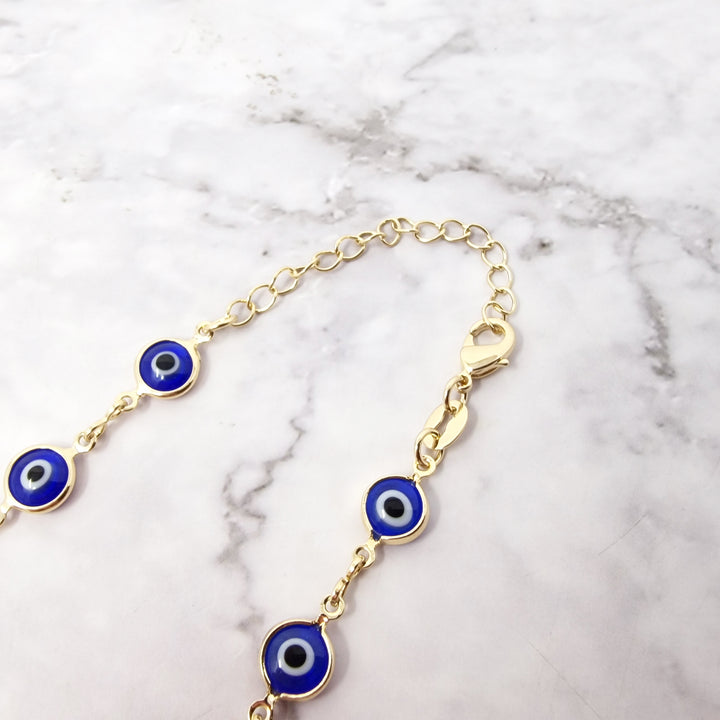 Evil Eye Charm Gold Plated Protection Necklace