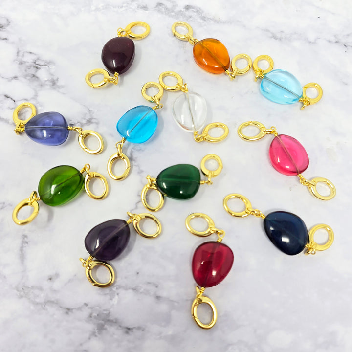 Statement Double Birthstone Pendant Camelia Necklace