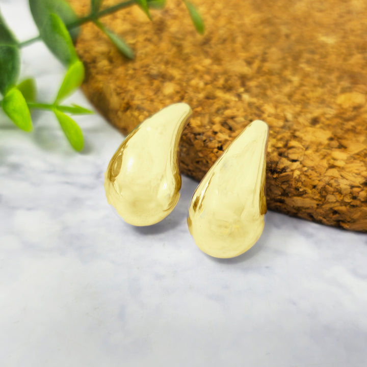 Elegant Gold Plated Teardrop Earrings