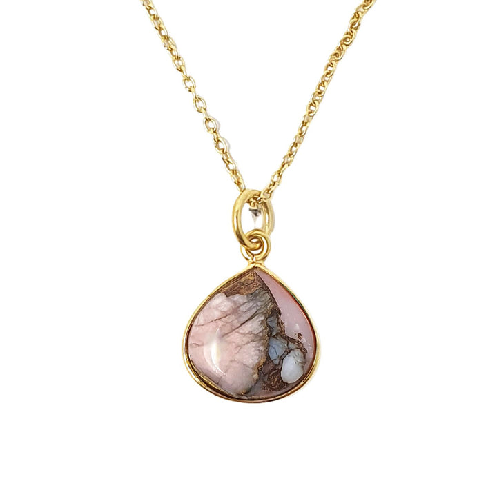 18ct Gold Vermeil Plated Opal October Birthstone Necklace