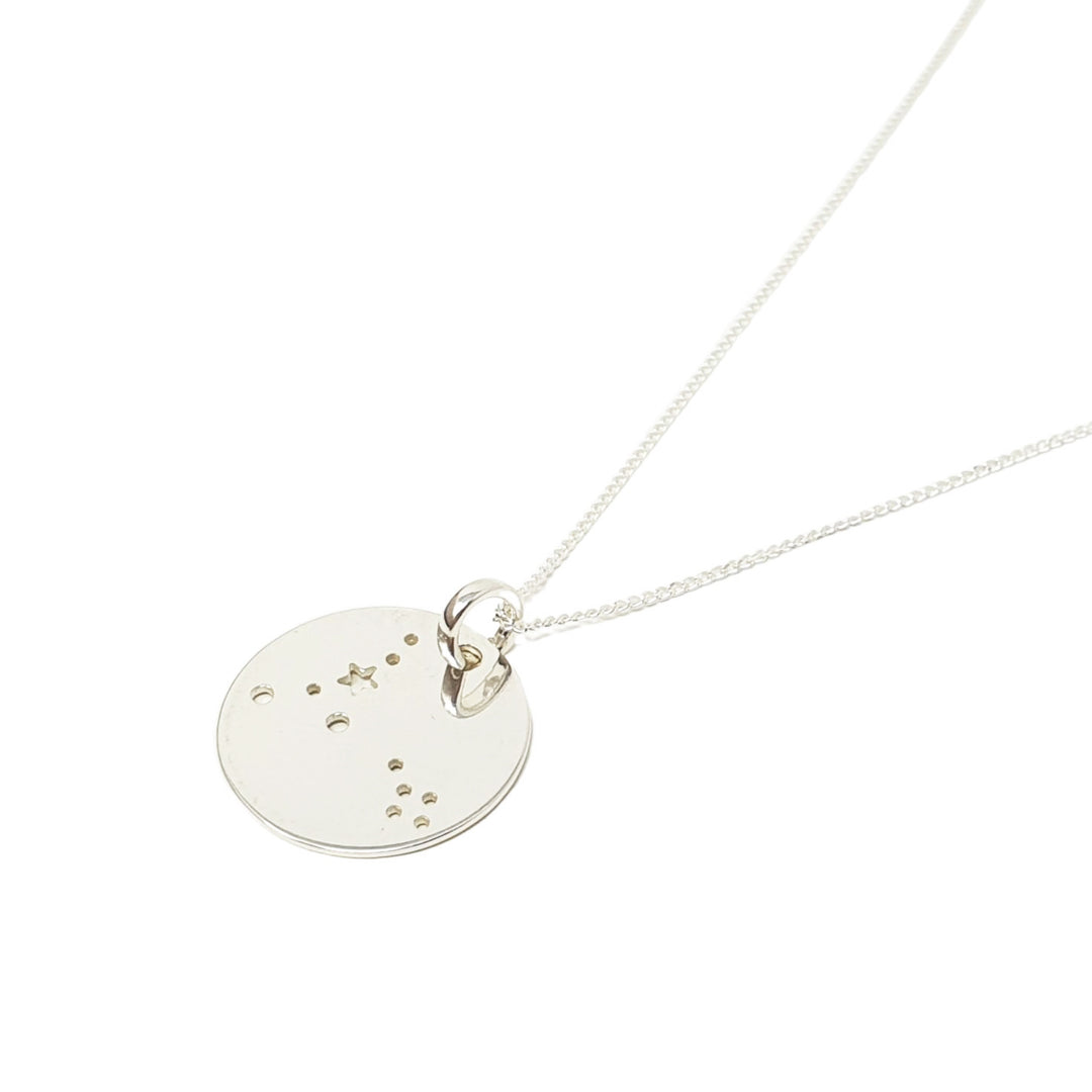 Pisces Constellation Sterling Silver Pendant Necklace