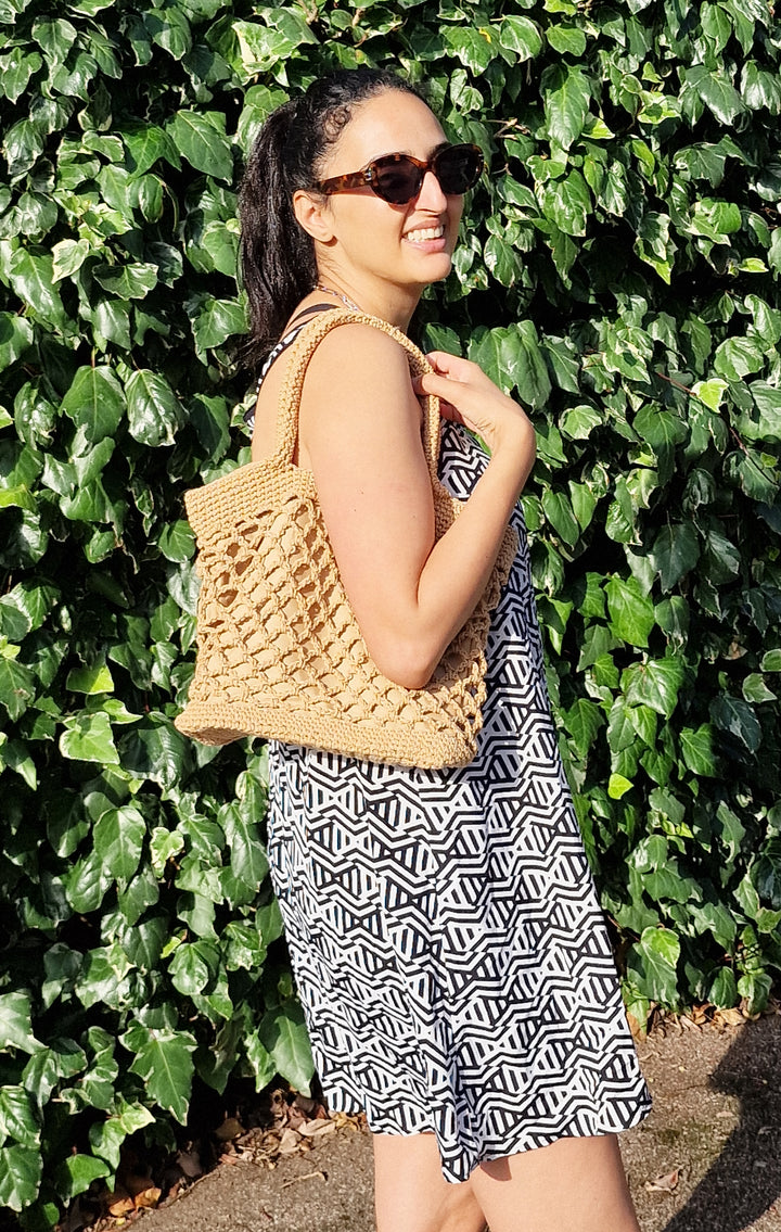 Summer Beach Tote for Shopping and Travel |  Shopper Market Bag