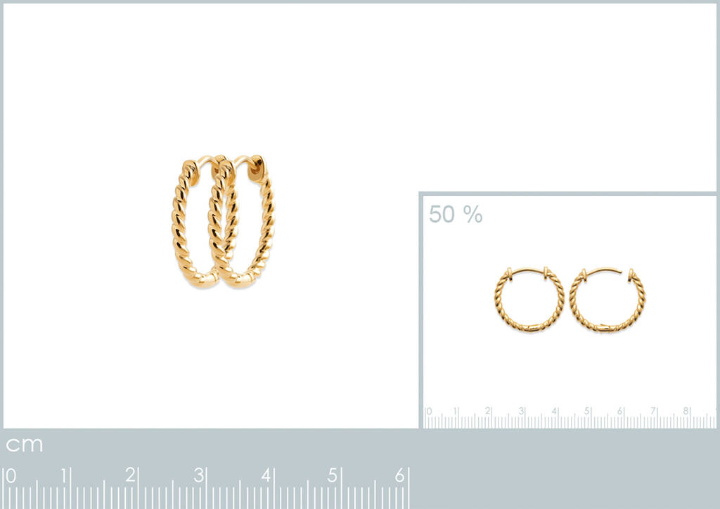 Gold Plated Thin Twisted Rope Hoop Earrings