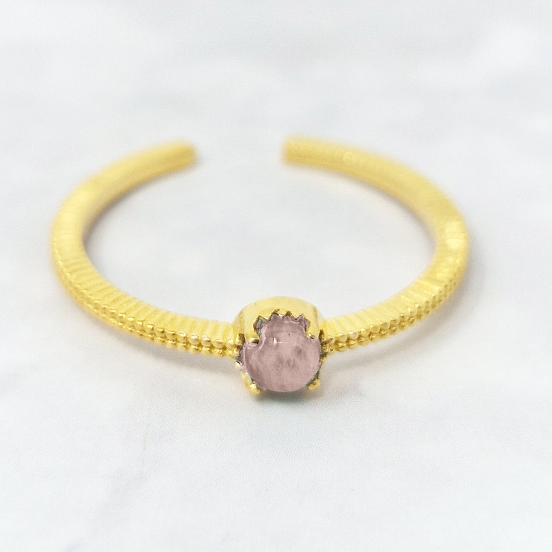 Rose Quartz One Size Fits All October Birthstone Ring