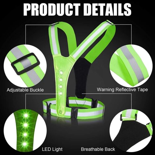 Reflective Vest Adjustable With 2 Reflective Armbands High Visibility For Running or Walking Dog