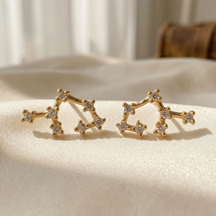 Sagittarius Star Sign Constellation Astrology Tiny Zodiac Earrings