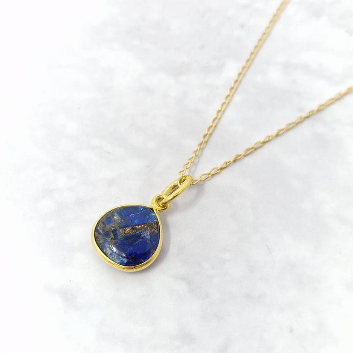 18ct Gold Vermeil Plated Sapphire September Birthstone Necklace
