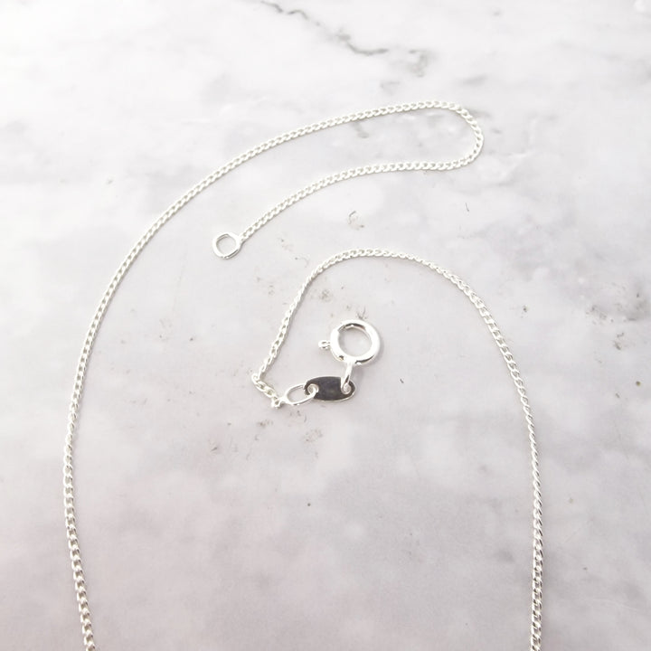 Garnet January Birthstone Silver Pendant Necklace