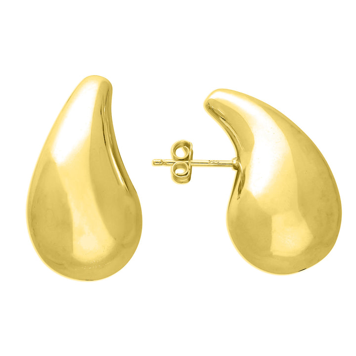 Elegant Gold Plated Teardrop Earrings