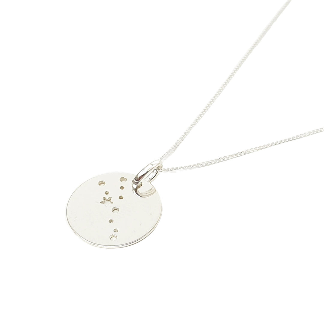 Taurus Constellation Sterling Silver Pendant Necklace