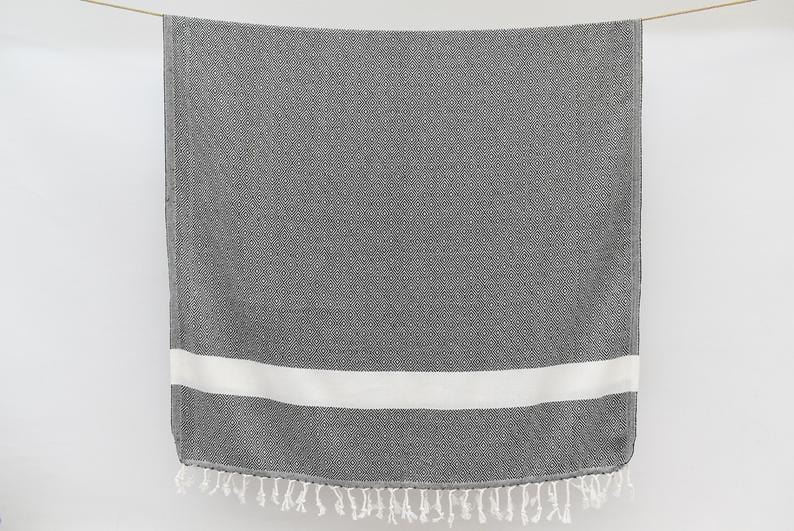 Black & White Hammam Turkish towel