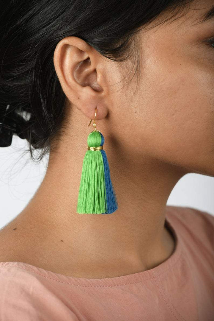 Blue and Green Adya earrings