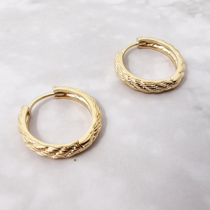 Coco Small Twisted Gold Hoops