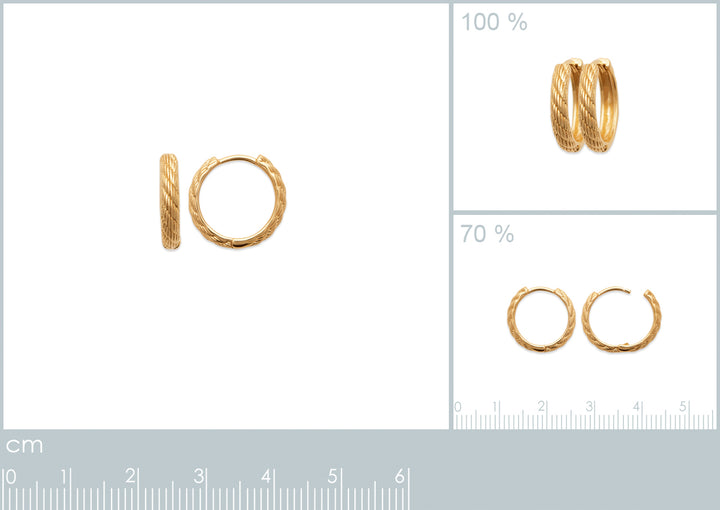 Coco Small Twisted Gold Hoops