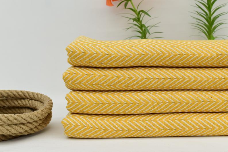 Azra Hammam Towel Mustard Yellow