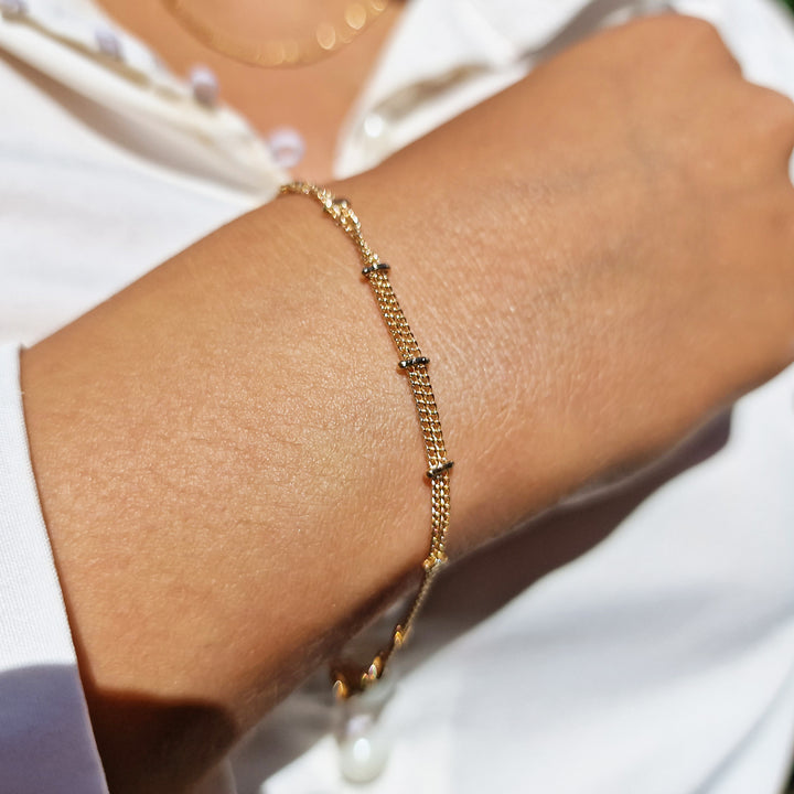 Chiara Double Chain Gold Bracelet