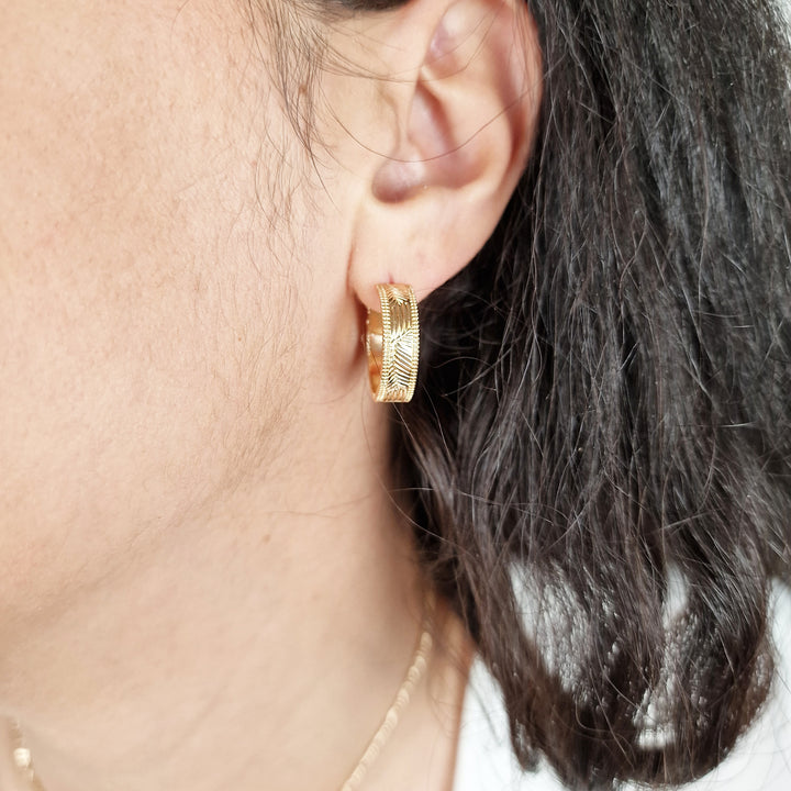 Chiara Textured Hoop Earrings