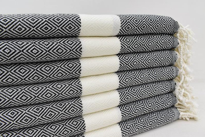 Black & White Hammam towel