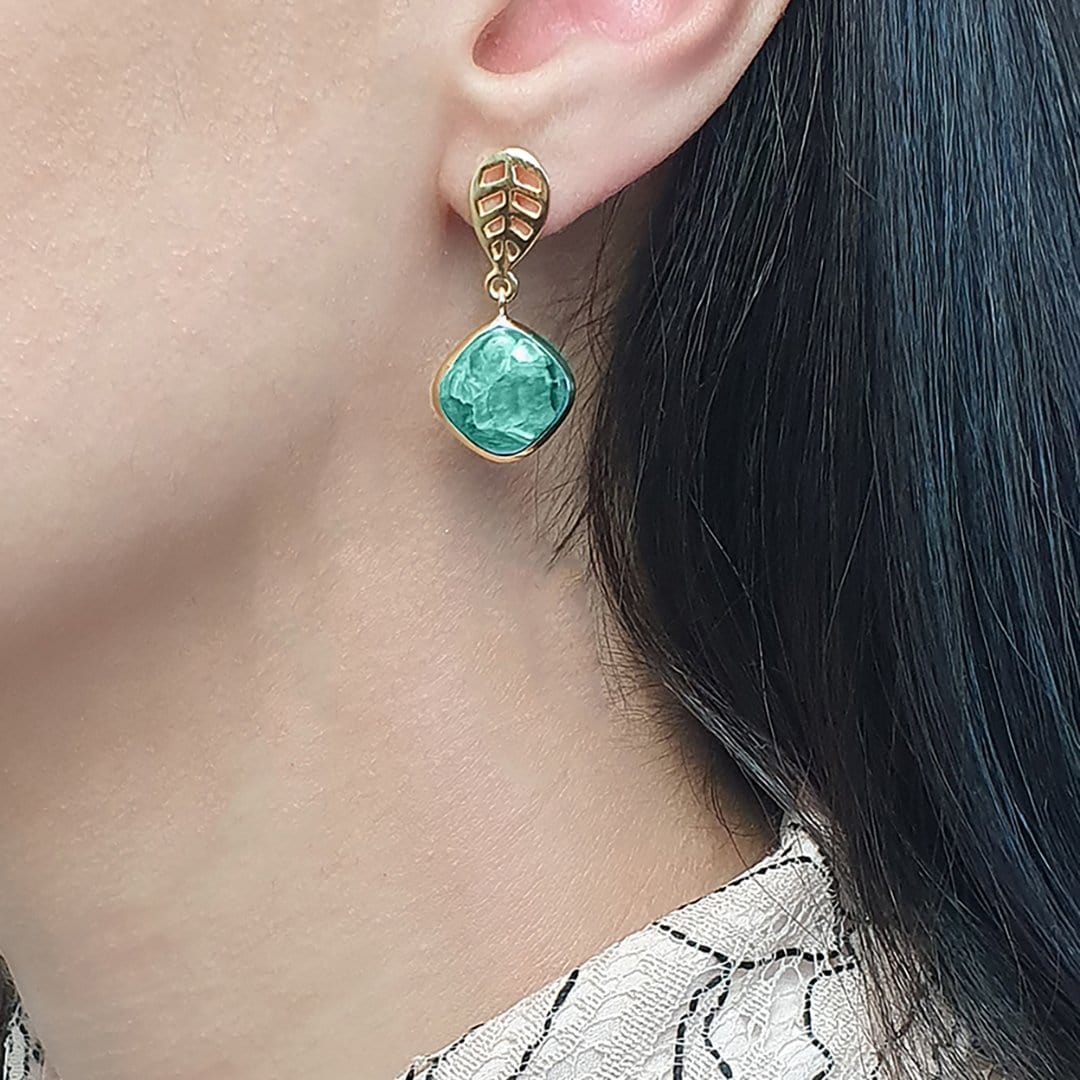 Green Amazonite Earrings