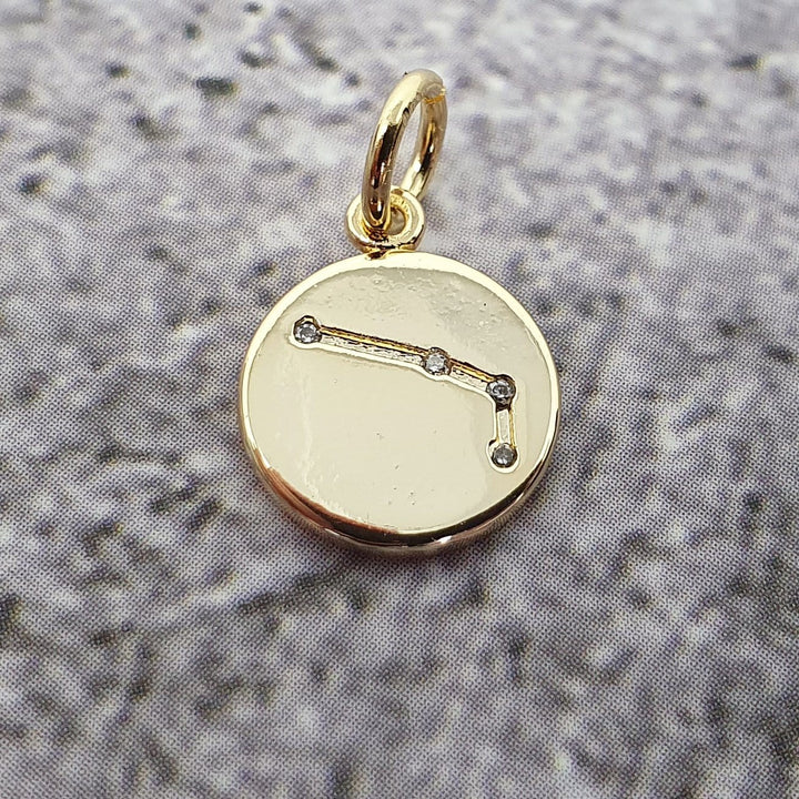 18k Gold Astra Constellation Pendant Charms - Aries