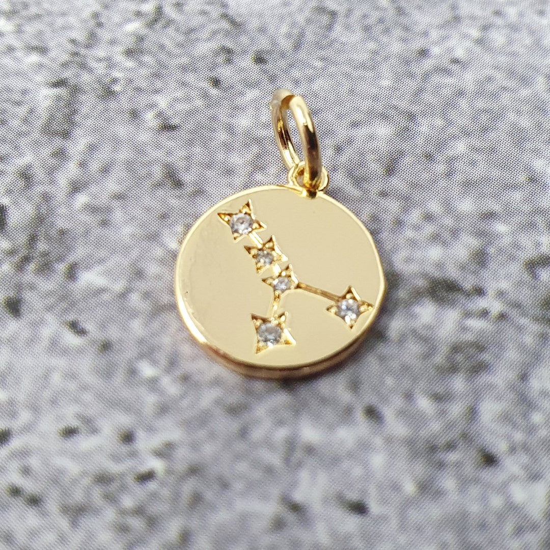 18k Gold Astra Constellation Pendant Charms - Cancer
