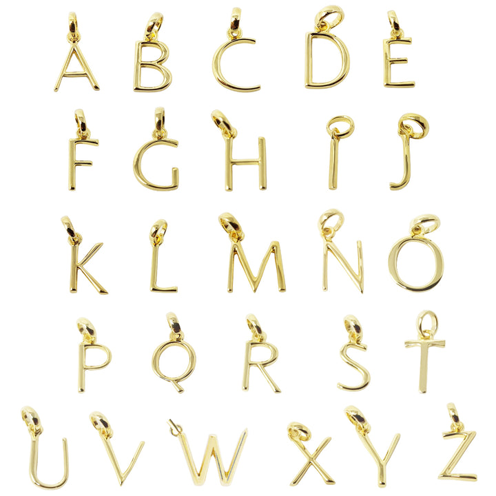 18ct Gold Vermeil Plated Aquamarine Initial Necklace