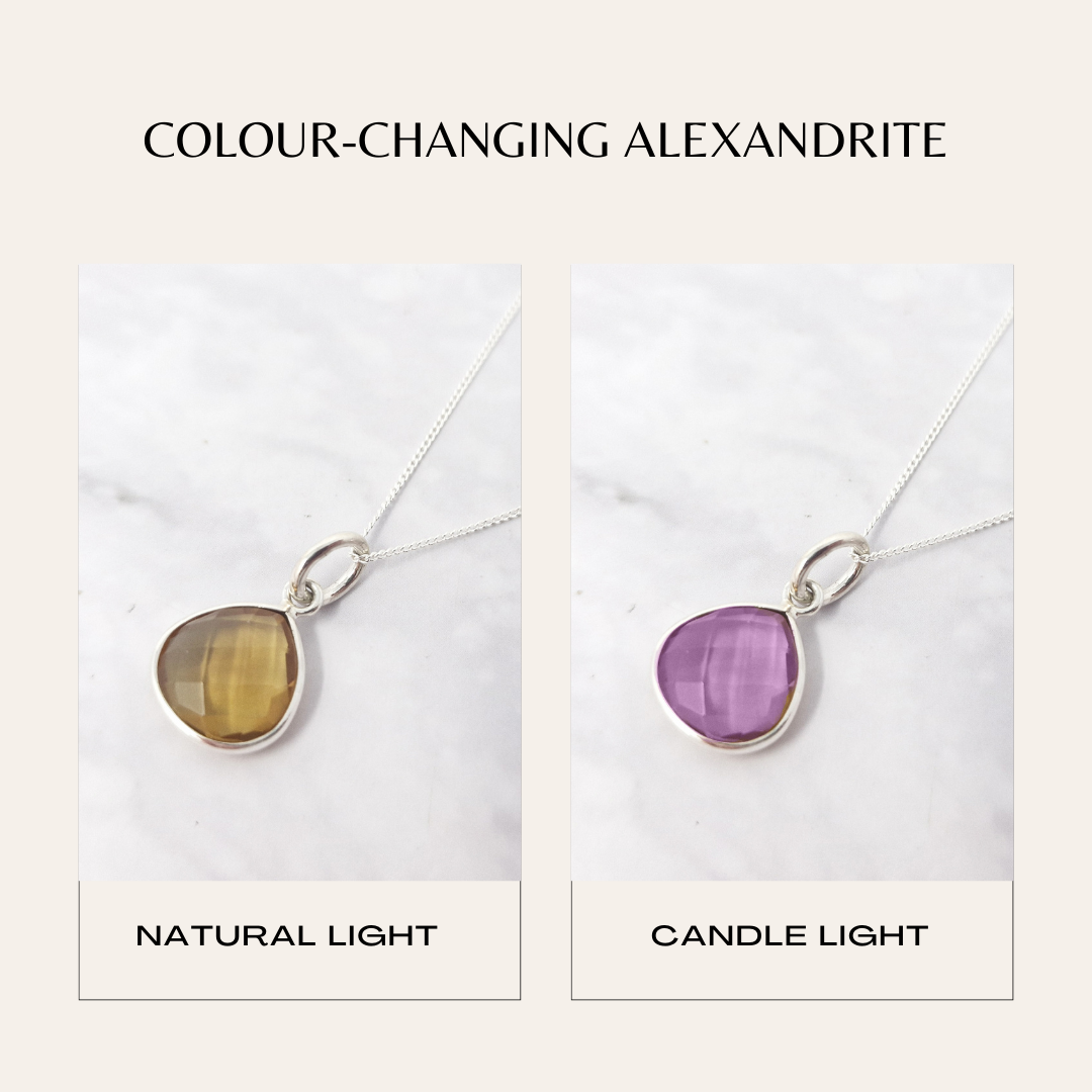 Alexandrite Colour Changing June Birthstone Necklace
