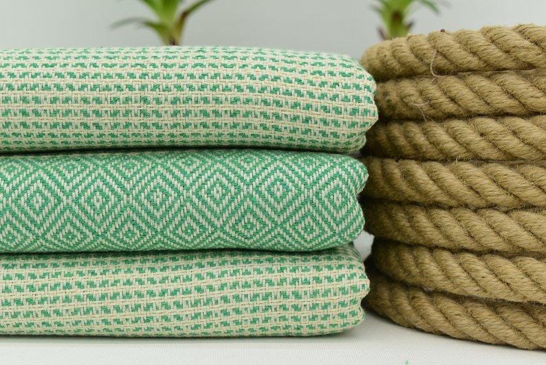 Riza Hammam Towel, Green