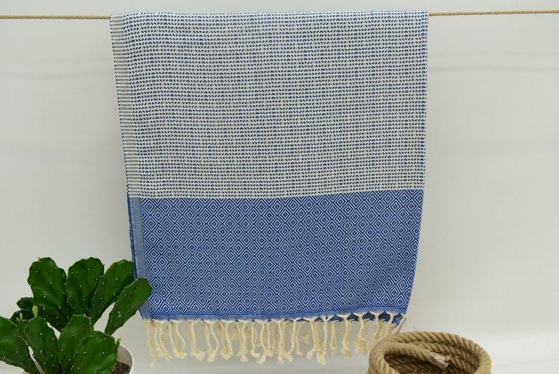 Hammam Turkish Beach Towel Peshmetal in Blue