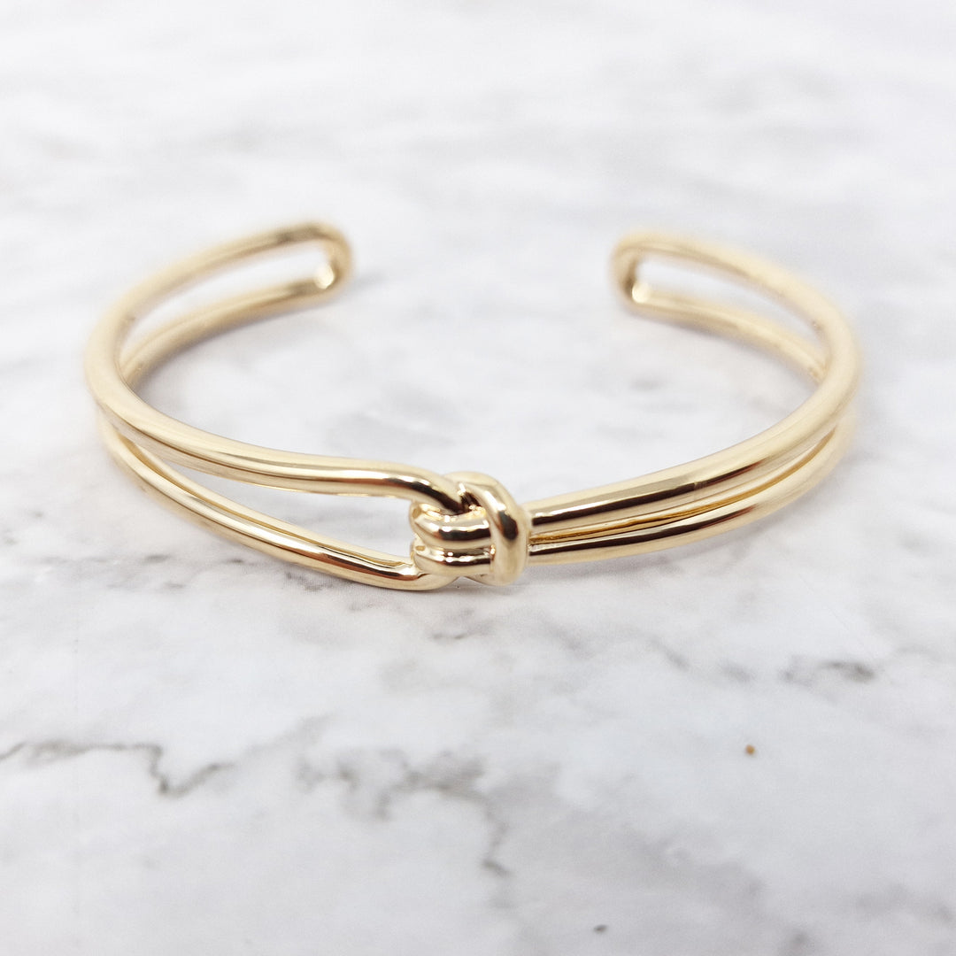 18ct Gold Vermeil Crossover Open Bangle