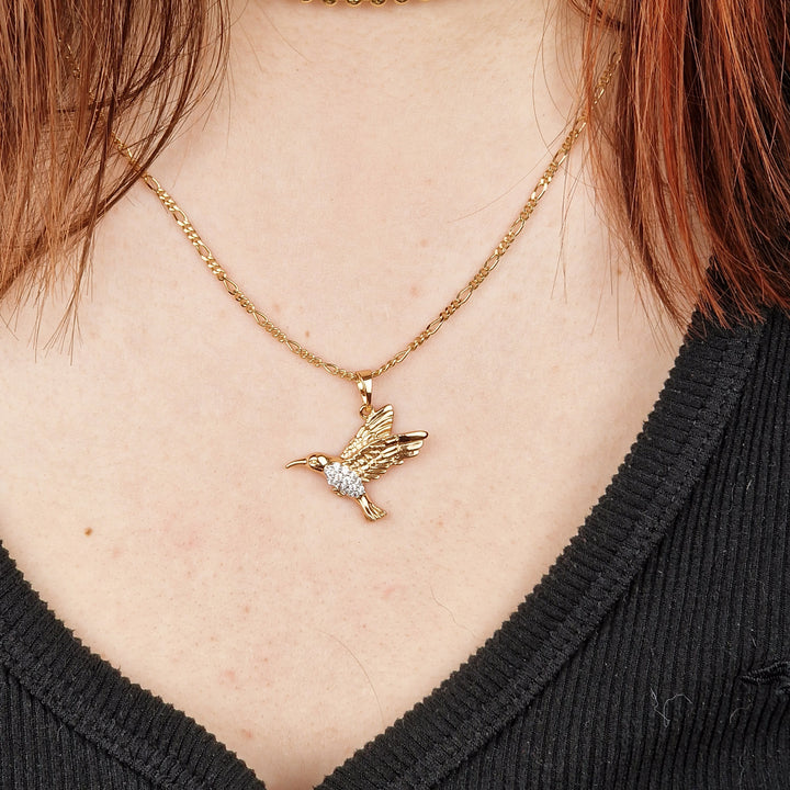 18ct Gold Vermeil Hummingbird Necklace