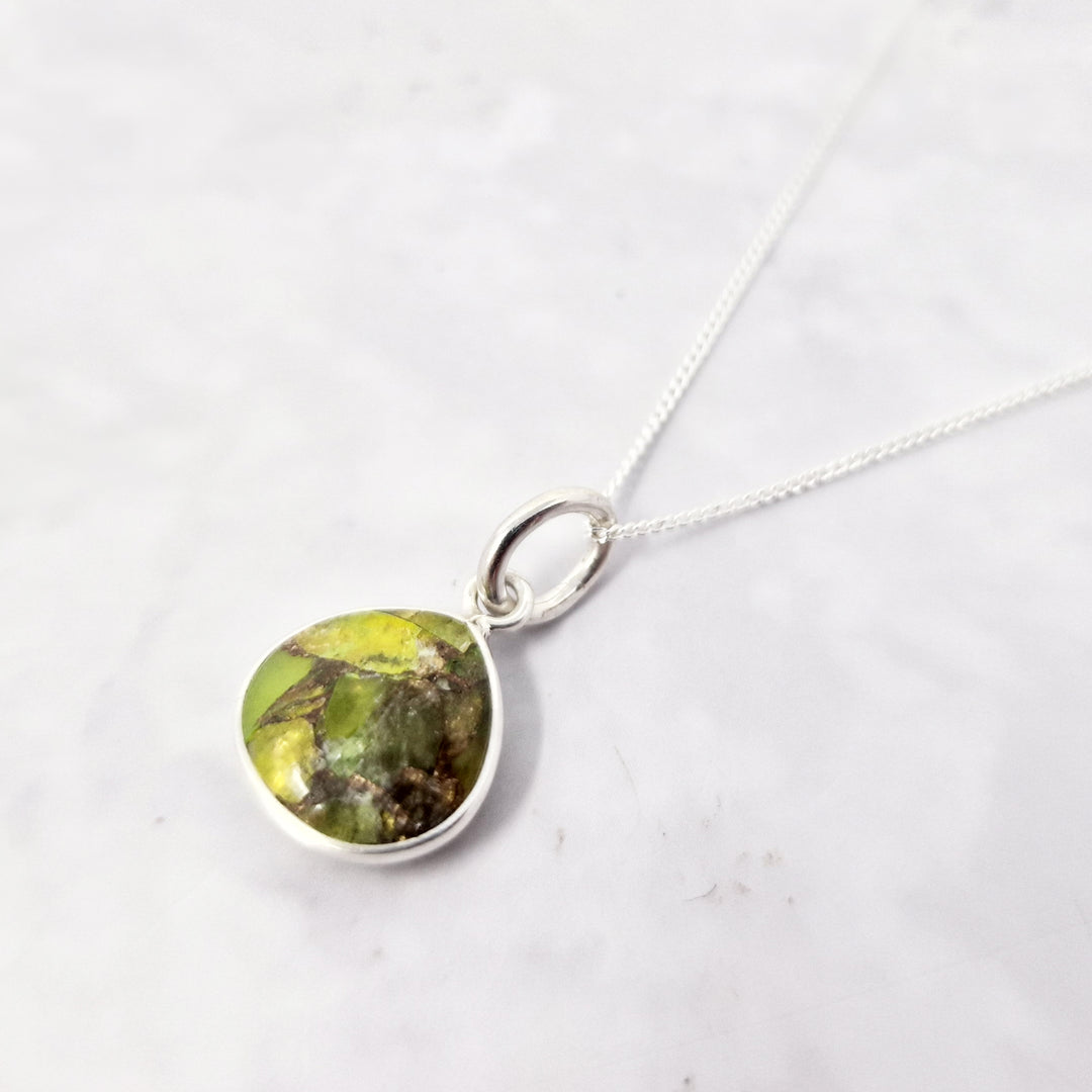 Peridot Birthstone Sterling Silver Necklace